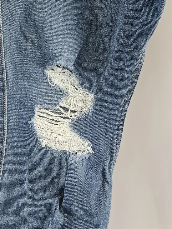 Hollister Light Blue Ultra High-Rise Vintage Straight Jeans Distressed 28×25 - Picture 3 of 5